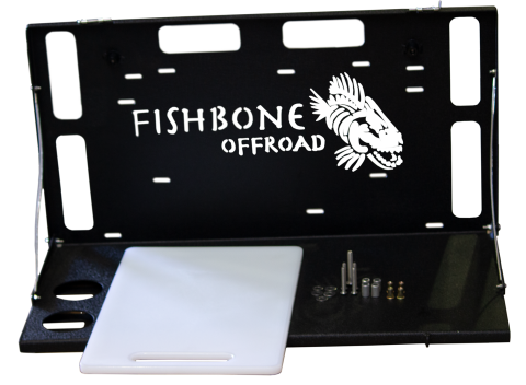 6th Gen Ford Bronco, 18-Present Jeep Wrangler JL and 07-18 Jeep Wrangler JK Tailgate Table Fishbone Offroad