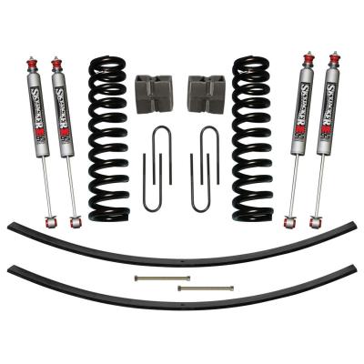 Suspension Lift Kit w/Shock M95 Performance Shocks 9 Inch Lift Incl. Front Coil Springs Rear Add-A-Leafs Rear U Bolt Kit Rear Block Skyjacker