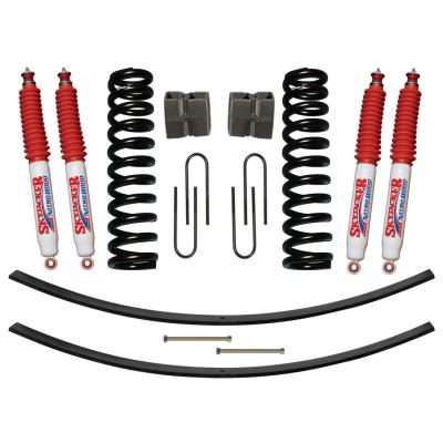 Suspension Lift Kit w/Shock Nitro Shocks 9 Inch Lift Incl. Front Coil Springs Rear Add-A-Leafs Rear U Bolt Kit Rear Block Skyjacker