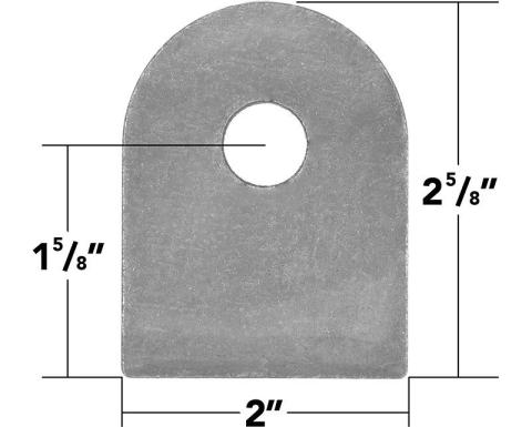 Weld On Flat Tab 9/16 Inch Hole 10 Pack Trail Gear