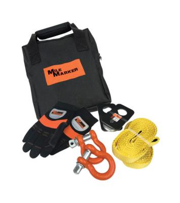 Winch Accessories Kit ATV/UTV Includes Straps Gloves Shackle 8k Snatch Block Mile Marker