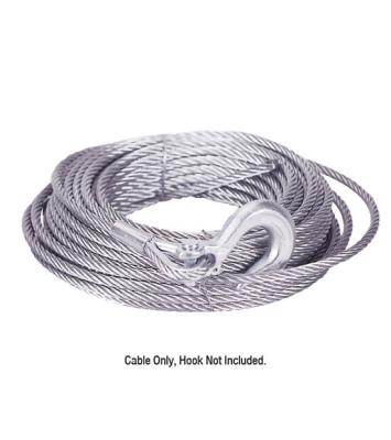 50 Foot Steel ATV Winch Cable Gray 3/16 x 50 Foot Hook Not Included Mile Marker