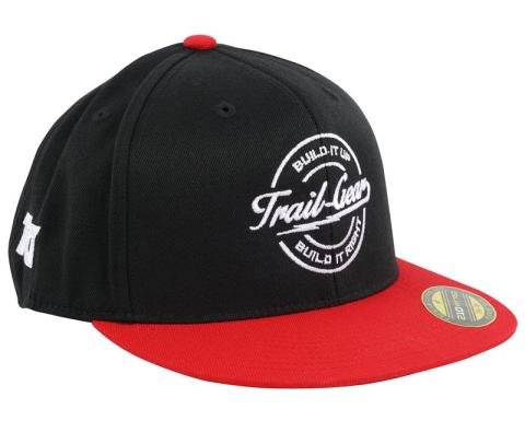 Trail-Gear Two-tone Lightning Seal Flexfit Hat Circle Black/Red Small/Medium Trail Gear