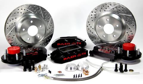 Brake System 13 Inch Front Track4 Black 73-74 Mopar/Dodge/Plymouth E And B Body BAER Brakes