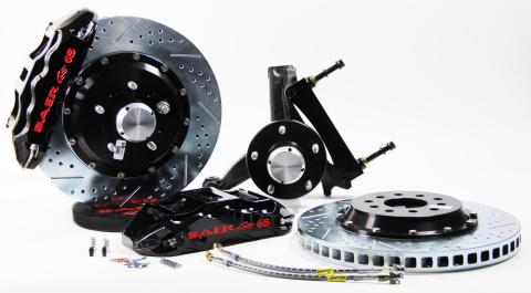 Brake System 14 Inch Front Extreme+ Black 70-81 GM F Body Modified Drop Spindles BAER Brakes