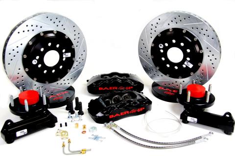 Brake System 14 Inch Front Pro+ Black 69-82 Chevy Fullsize Y Body Stock Spindles BAER Brakes