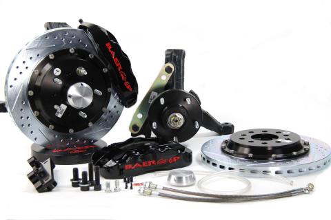 Brake System 13 Inch Front Pro+ Black 94-96 GM B Body Modified Stock Spindles BAER Brakes