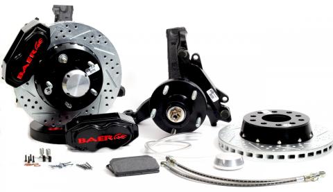 Brake System 11 Inch Front SS4+ Black 78-87 GM G Body Modified Drop Spindles BAER Brakes