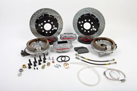 Brake System 12 Inch Rear SS4 with Park Brake Black 78-87 GM G Body Stock 10 Bolt Rear BAER Brakes