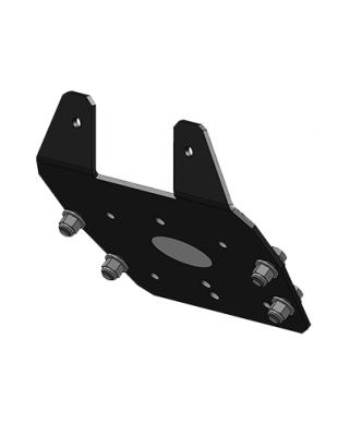 Yamaha Winch Mount Black Powdercoated Steel 02-08 660 Grizzly 4x4 Mile Marker