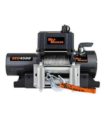 4500 LBS Winch Waterproof Rated Line Pull 12V Motor w/1/4 x 50 Foot Cable PE4500 ES Mile Marker