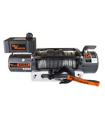 9500 LB Winch W/ 92 Foot Synthetic Rope 4.9 HP Series Wound Motor SEC9.5 ES Premium Mile Marker