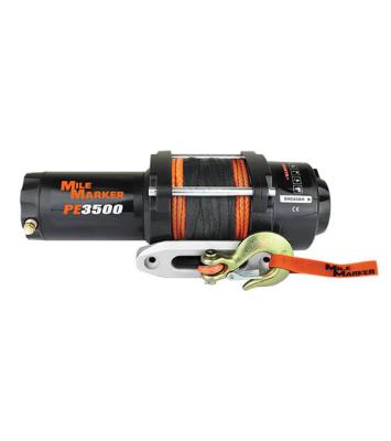 3500 LB Winch Waterproof 12V 2.4 HP Permanent Magnet Motor w/Synthetic Rope Aluminum Fairlead PE3.5 ES Mile Marker