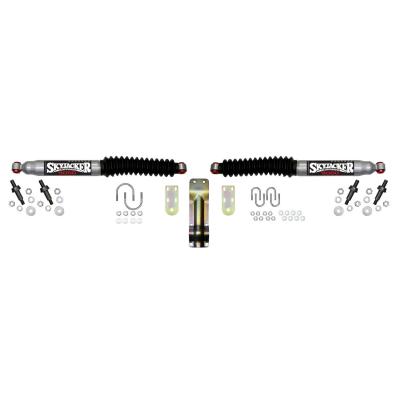 Steering Stabilizer Dual Kit 59-79 F-250/F-350 Silver w/Black Boots Skyjacker