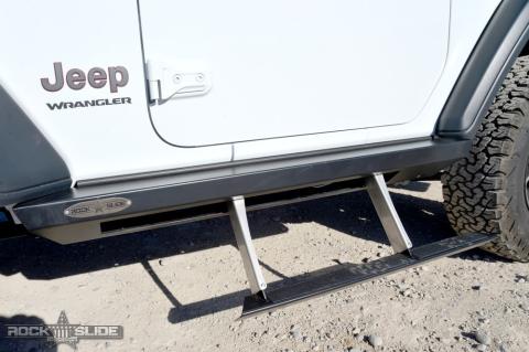 Jeep JL Side Step Sliders For 2024 Wrangler JL 2 Door Models Set Rock Slide Engineering