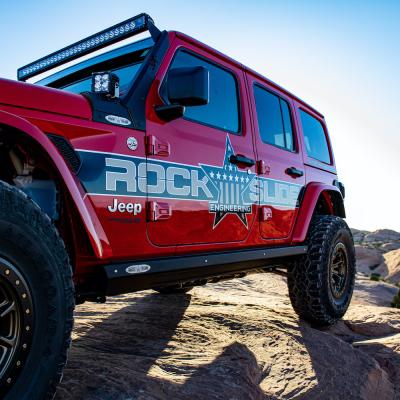 Jeep JL Side Step Sliders For 2024 Wrangler JL 4 Door Models Set Rock Slide Engineering