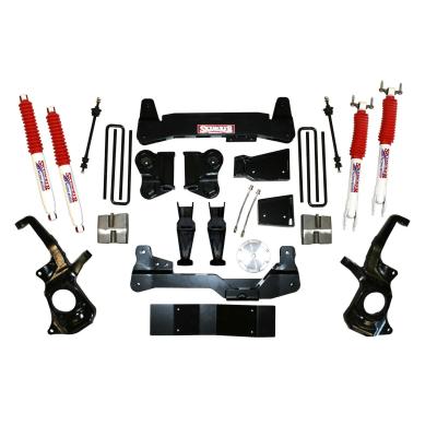 Suspension Lift Kit 11-19 Silverado/Sierra 3500 HD w/Shock 7 Inch Lift Incl. Crossmembers Diff Skid Plate TB Brackets Nitro Shocks Skyjacker