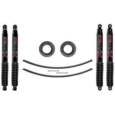 Suspension Lift Kit w/Shock Black MAX Shocks 2.5 Inch Lift Incl. Front Spacer Kit  Heavy Duty Add-A-Leaf Skyjacker