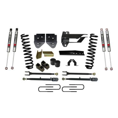 Lift Kit 4 Inch Lift w/Adjustable 4-Links 17-19 Ford F-250 Super Duty Includes Front Coil Springs Blocks U-Bolts Bump Stop Spacers Upper/Lower Radius Arms M9500 Monotube Shock Skyjacker