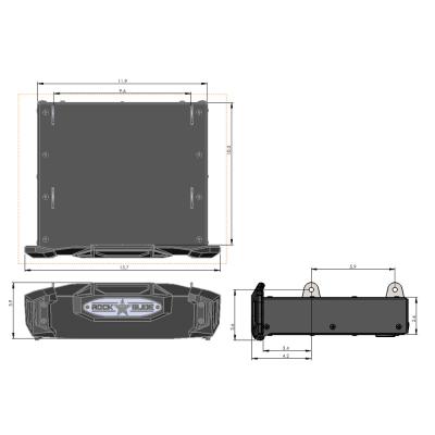 R-STEP 9 Inch Wide For 2020-2023 Jeep Gladiator Bed Step Attachment Brackets Driver Side Behind Rear Tire DIESEL MOTOR Rock Slide Engineering