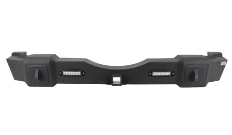Jeep JK Rear Bumper W/LED's 07-18 Wrangler JK Rubicon and Unlimited Steel Black Textured Powdercoat Fishbone Offroad