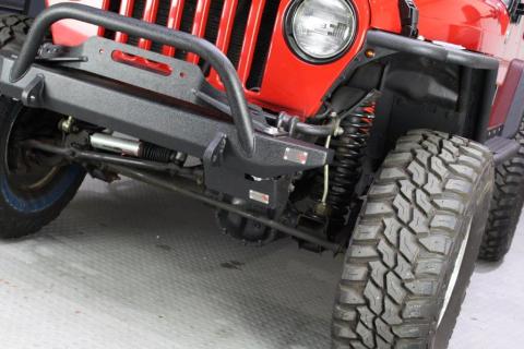 Jeep TJ Steering Box Skid Plate 97-06 Wrangler TJ Black Textured Powdercoat Fishbone Offroad
