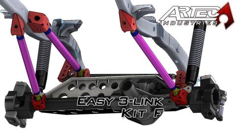 Easy 3 Link Kit F for Artec Trusses No Tubing Outside Frame Ford 85-91 Front Passenger Rear Driver Artec Industries