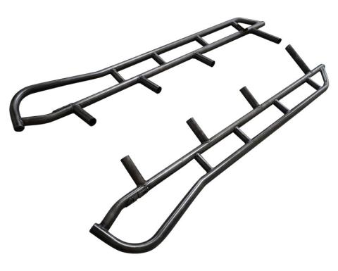 Toyota Pickup Rock Sliders 60.0 Inch Black Powdercoat without Fill Plates 84-95 Toyota Pickup Standard Cab All Pro Off Road