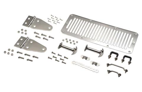 Jeep CJ/YJ Hood Kit 78-95 CJ and Wrangler YJ Polished Silver Kentrol