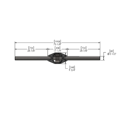 8.4 Inch Fabricated Front Axle Builder Kit Knuckle Ball 3.5 Inch Diameter 1/4 Inch Wall Trail Gear