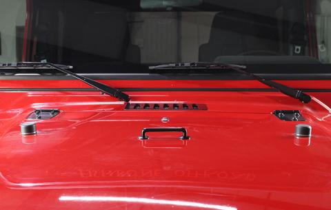 Jeep TJ Hood Kit Without Hood Catch 98-06 Wrangler TJ Powdercoat Black Kentrol