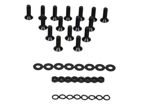 Jeep JK Door Hinge Set 8 Pieces 4 Door 07-18 Wrangler JK Powdercoat Black Kentrol
