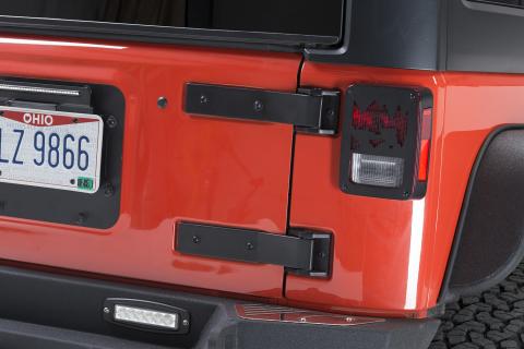 Jeep JK Tailgate Hinge Pair 07-18 Wrangler JK Textured Black Kentrol