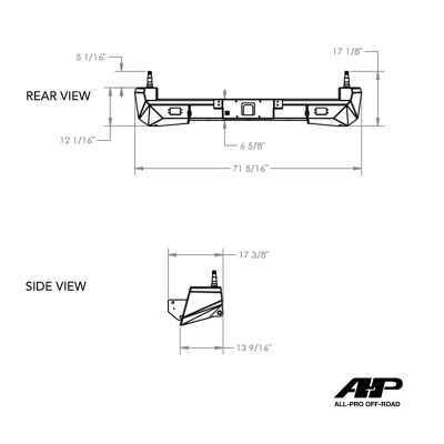 Tacoma High Clearance Dual Swing-Out Bumper 05-15 Toyota Tacoma Bare All Pro Off Road