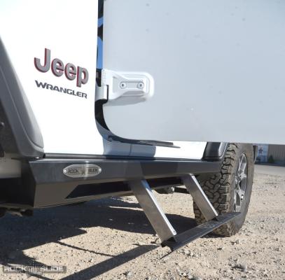 Jeep JL Side Step Sliders For 20-23 Wrangler JL 2 Door Models Set Rock Slide Engineering