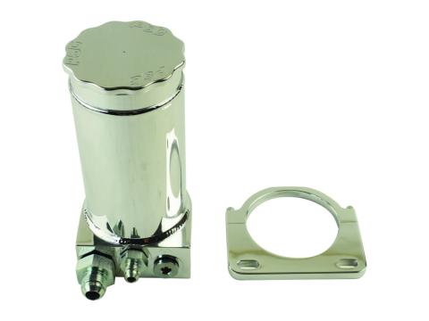 Pro Touring Polished Remote Reservoir Kit, #6AN Return #10AN Feed PSC Performance Steering Components