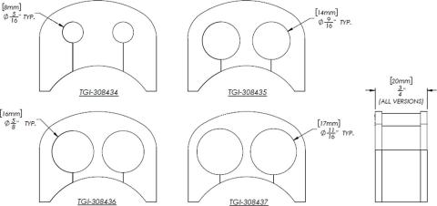 Polyurethane Line Clamp Set - 5/16-inch Trail Gear