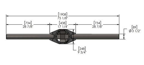 Fabricated Housing 3.5 Inch 3/8 Inch Wall Toyota 8 Inch Elocker Bare Kit with Inspection Hole Trail Gear