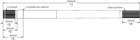 Longfield Jimny JB64W/JB74W Front Axle Kit (33-Spline/22-Spline) Trail Gear