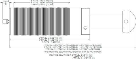 Performance 2.5 Inch Threaded Body Bump Stop Sets - 4 Inch Stroke Trail Gear