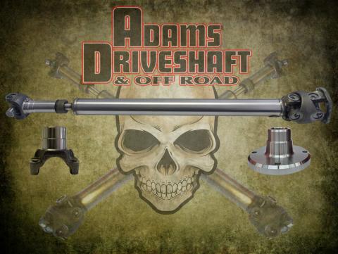 JL Rear 1350 Solid CV Driveshaft 4 Door (Rubicon - Sport - Sahara) Adams Driveshaft