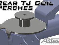 Jeep TJ Rear Coil Perches And Retainers 97-06 Wrangler TJ Pair 3.5 Inch Axle Tube Diameter Artec Industries
