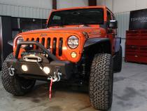 Jeep JK Stubby Bumper W/Tube Guard 07-18 Wranger JK Black Texured Powercoated Fishbone Offroad