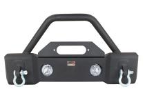 Jeep JK Stubby Bumper W/Tube Guard 07-18 Wranger JK Black Texured Powercoated Fishbone Offroad