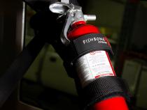 Fire Extinguisher Holder for Padded Roll Bar Black Fishbone Offroad