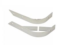Jeep CJ Rear Body Guard Pair 55-86 CJ Polished Silver Kentrol