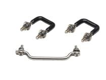 Jeep YJ Windshield Tie Down Kit 87-95 Wrangler TJ Polished Silver Kentrol