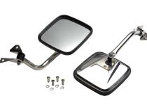 Jeep YJ Mirror Kit Pair 87-95 Wrangler TJ Polished Silver Kentrol