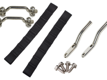Jeep CJ/YJ Door Strap Kit For 76-95 Jeep CJ/YJ Polished Stainless Steel Kentrol