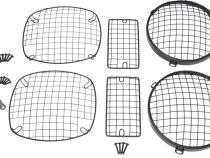 Jeep TJ Wire Mesh Guard Set 6 Pieces 97-06 Wrangler TJ Powdercoat Black Kentrol